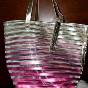 Victoria Secret tote (pink & gold)